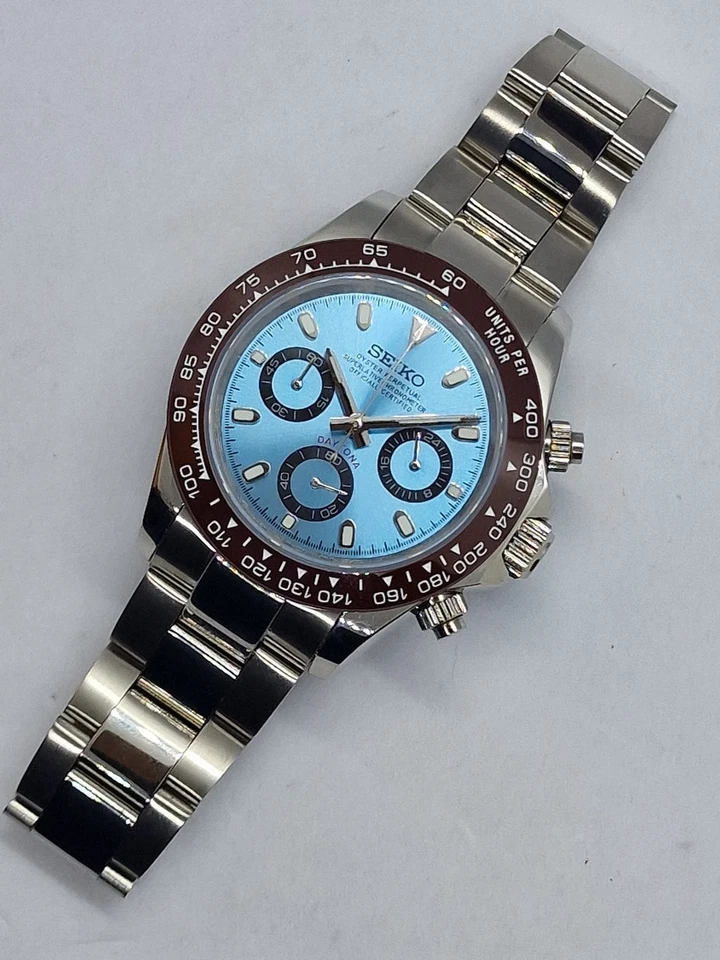 Seitona Blue Brown Chronograph - VK63 MechaQuartz | Sapphire | 40mm Steel Oyster - Image 1 of 2