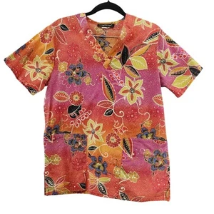 Los Angeles Rose Colorful Scrubs - Size Medium - Picture 1 of 5