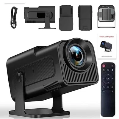 4K Portable Mini Projector 1080P WiFi 5G Bluetooth Smart Home Movie Projector - Image 1 of 4