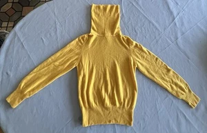 Maglione donna vintage Courtney Rhodes giallo 100% cashmere girocollo taglia M - Foto 1 di 9