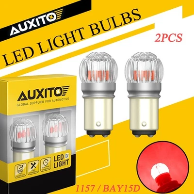 2X AUXITO 1157 1016 CANBUS LED Rojo Parada Señal de giro Freno Luz Trasera Bombilla BAY15D Foto 1 de 4