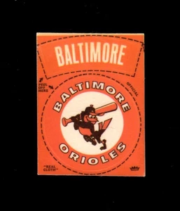 1968-72 Fleer Cloth Stickers BALTIMORE ORIOLES Patches Emblems Logo (Minor Stain - Picture 1 of 2