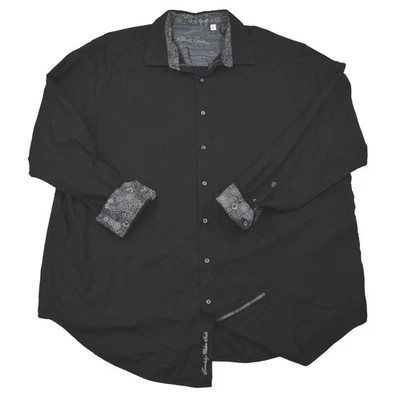 Рубашка Robert Graham с длинным рукавом на пуговицах мужская 2XLT узорчатый воротник с откидными манжетами - Изображение 1 из 4