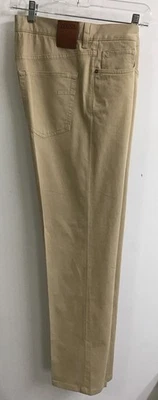 Zegna Men Delave Roccia Beige City 5 Pocket Jean Cotton+ Size 35 Slim Fit - Image 1 of 4