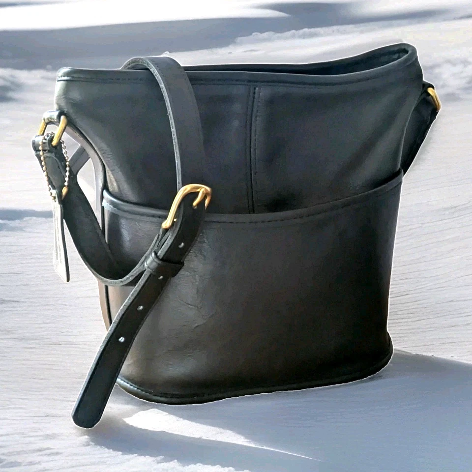 Bolso Cubo COACH LEATHERWARE Pre 1994 BLEECKER Como Nuevo De Colección EE. UU. Bleeker + Etiqueta Colgante Foto 1 de 4