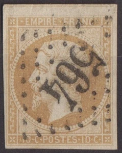 BRIEFMARKE FRANKREICH NAPOLEON N 13 GESTEMPELT GC SPÄT REF 1470 - Bild 1 von 2