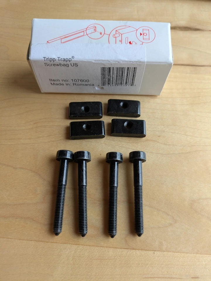 Stokke Tripp Trapp Silla Alta Bolsa de Tornillo Parcial Juego de Herrajes 4 Pernos y Tuercas Nuevo Foto 1 de 1