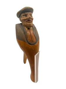 Vintage Hand Carved Wooden Gentleman Anri Style Nutcracker 8.5” - Picture 1 of 17