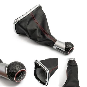 PU Leather Gear Shift Knob R32 For Bora Car Black PU leather New Quality - Picture 1 of 12