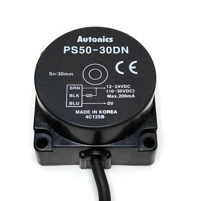 Autonics PS50-30DN DC 3 Wire Proximity Sensor. 12-24 Volts DC. Made in Korea - Image 1 of 4