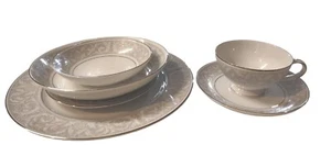 Vintage Mikasa 5401 Winthrop Fine China 6 Piece Dinner Setting Teacup Plate Bowl - Picture 1 of 10