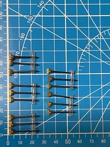 15 CLOUS TÊTE MOLETEE PHOTO CROCHET CADRE TABLEAU LITHOGRAPHIE GRAVURE LAITON - Imagen 1 de 3