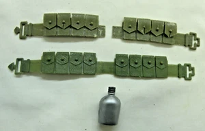 Vintage 60s 12in GI Joe Authentic Green Ammo Belt Combat Canteen - Picture 1 of 8