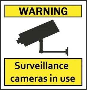 "Surveillance Camera" water-proof laminated label with double-sided tape - Picture 1 of 1