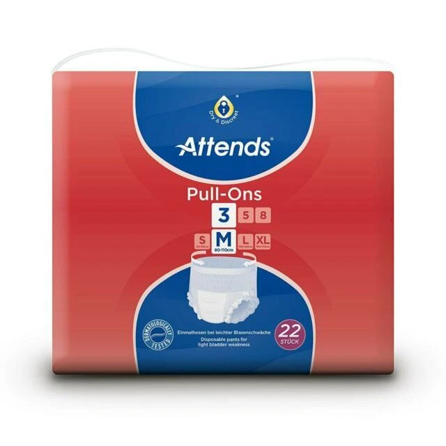 Attends Medium Incontinence Pants, 22 Count - 3 Pack (207352)