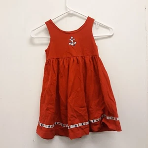 Girl's Basic Editions Sleeveless red Dress, Size 5 anchor with flowers  - Picture 1 of 8