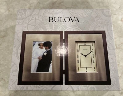 Bulova Winfield Picture Frame Clock Espresso Brown Finish NEW B1234 FAST SHIP - Image 1 of 4