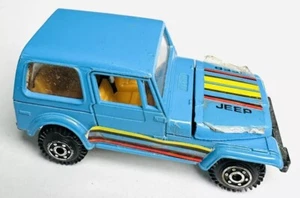 Vintage 1980s Yatming Green Jeep CJ-7 1/64 SunRay Blue Retro 4x4 Toy CJ7 - Picture 1 of 6