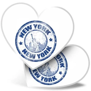 2 x Heart Stickers 15 cm - New York USA Statue of Liberty #5948 - Bild 1 von 8