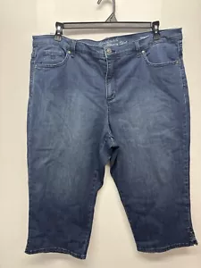 Jean capri Amanda para mujer Gloria Vanderbilt, azul talla 18W ajustado #33 - Imagen 1 de 8