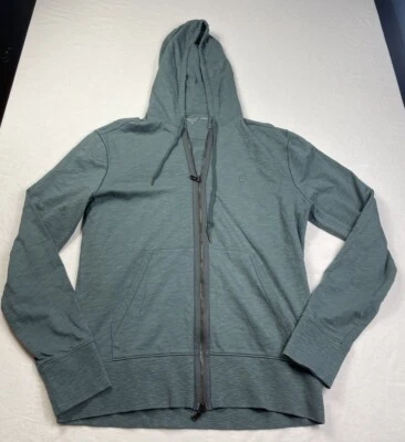 Sudadera con capucha verde John Varvatos Peace Sign para hombre talla S cremallera completa Foto 1 de 4