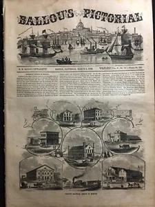 Boston Railroad Depots 1856 Crimea-Mercantile Library Boston MA - Picture 1 of 5