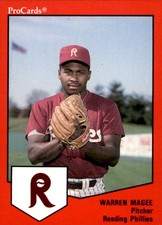1989 Reading Phillies ProCards #674 Warren Magee Seaford Delaware Baseball Card