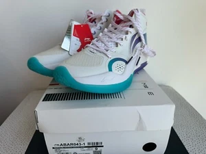 Li-Ning Yu Shuai 15 "White/Purple/Turquoise" ABAR043-1 Sz 9 NEW - Picture 1 of 4