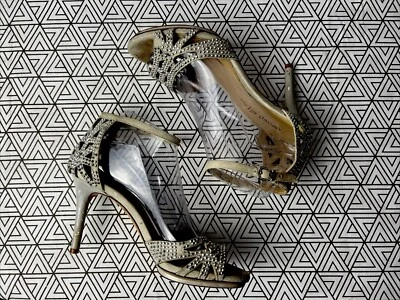 Женские туфли на шпильке с ремешками Antonio Melani размер 7,5 блестящие стразы - Изображение 1 из 4