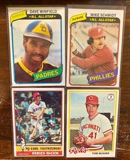 Vintage Baseball Cards Robin Yount, Ozzie Smith, George Brett Pick Your Cards