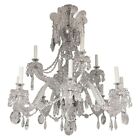 Vintage Cut Glass and Crystal 12-Light Chandelier