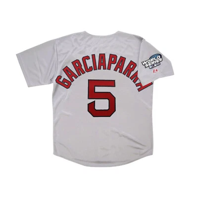 Nomar Garciaparra 2004 Boston Red Sox Men's Grey Road World Series Jersey - Image 1 of 4