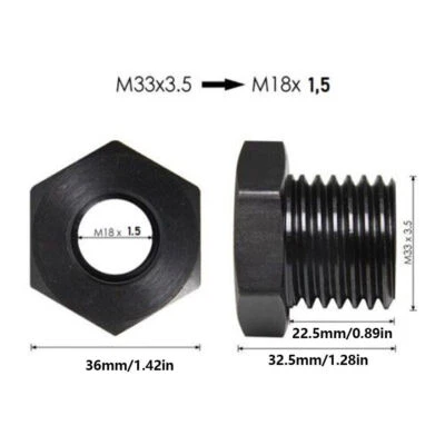 MARKENLOS Drechselbank Spannfutter ADAPTER M33 x 3,5 Aussen- auf M18 x 1,5 mm Innengewinde