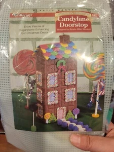 Christmas Candylane Doorstop Plastic Canvas Kit By Sandra Miller Maxfield - Picture 1 of 4