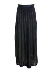 BLK DNM Women's Black Moss Green Silk Long Skirt 11 Size XS NWT