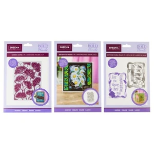 Lot of 3 Crafters Companion Sheena Douglass In the Frame Bold Florals 861328 NEW - Picture 1 of 4