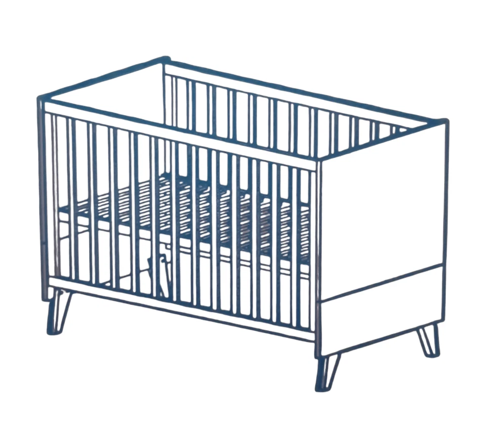 roba Multifunktionsbett mit Beistellfunktion 'Leon', 60 x 120 cm, weiß - B-Ware - Bild 1 von 1