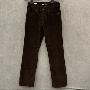 Gapkids 1969 Boys Button Pocket Straight Corduroy Pants Brown Size 10 Regular - Picture 1 of 12