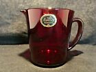 Anchor Hocking Royal Ruby Red Measuring Cup with Original Label - Rare