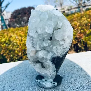 4.51LBNatural Fish Eye Stone Crystal Symbiotic Specimen Home Placement Hea2050g - Picture 1 of 16