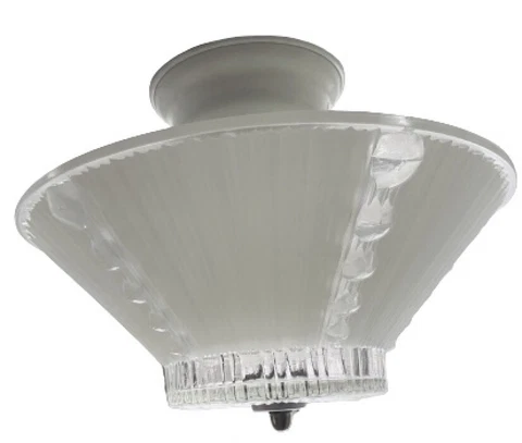 Antique/Vintage Art Deco 1930-40 Glass Fluted Ceiling Lamp/Fixture Semiflush Cover