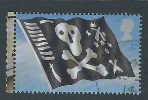 GREAT BRITAIN 2009 ROYAL NAVY BOOKLET STAMP , JOLLY ROGER FINE USED - Picture 1 of 1