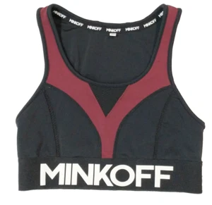 Rebecca Minkoff Missy Women's Black and maroon Sports Bra Sz XS - Picture 1 of 5