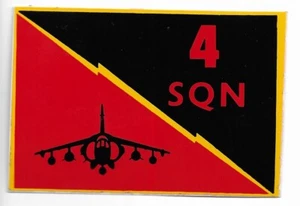 RAF ZAP / STICKER 4 SQUADRON HARRIER ROYAL AIR FORCE SQUADRON PATCH / STICKER - Picture 1 of 1