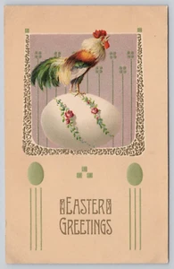 Postcard Easter Greetings Embossed Divided Back - Picture 1 of 2