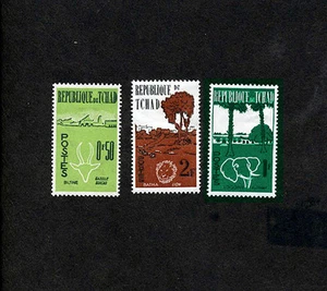 Vintage CHAD/TCHAD Stamp/Stamps Collection Lot - 3 Stamps  - Picture 1 of 1