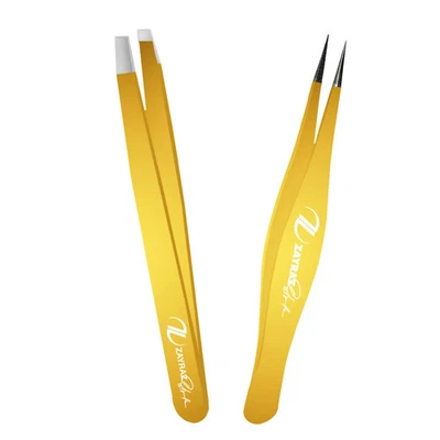 Sharp Stainless Steel Eyebrow Plucking Hair Removal INGROWN Beauty Tweezers Set - Image 1 of 3