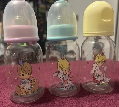 Vintage 1999 4-OZ Baby Bottle Precious Moments Lot Of Three Bottles - Image 1 of 4