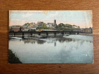 Antique Postcard UK 🇬🇧 Skirton Bridge Lancaster Lancashire 1910 Valentine’s  - Image 1 of 2