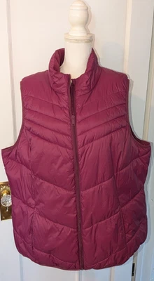 Chaleco acolchado para mujer talla 3X color ciruela claro-Xersion Foto 1 de 4
